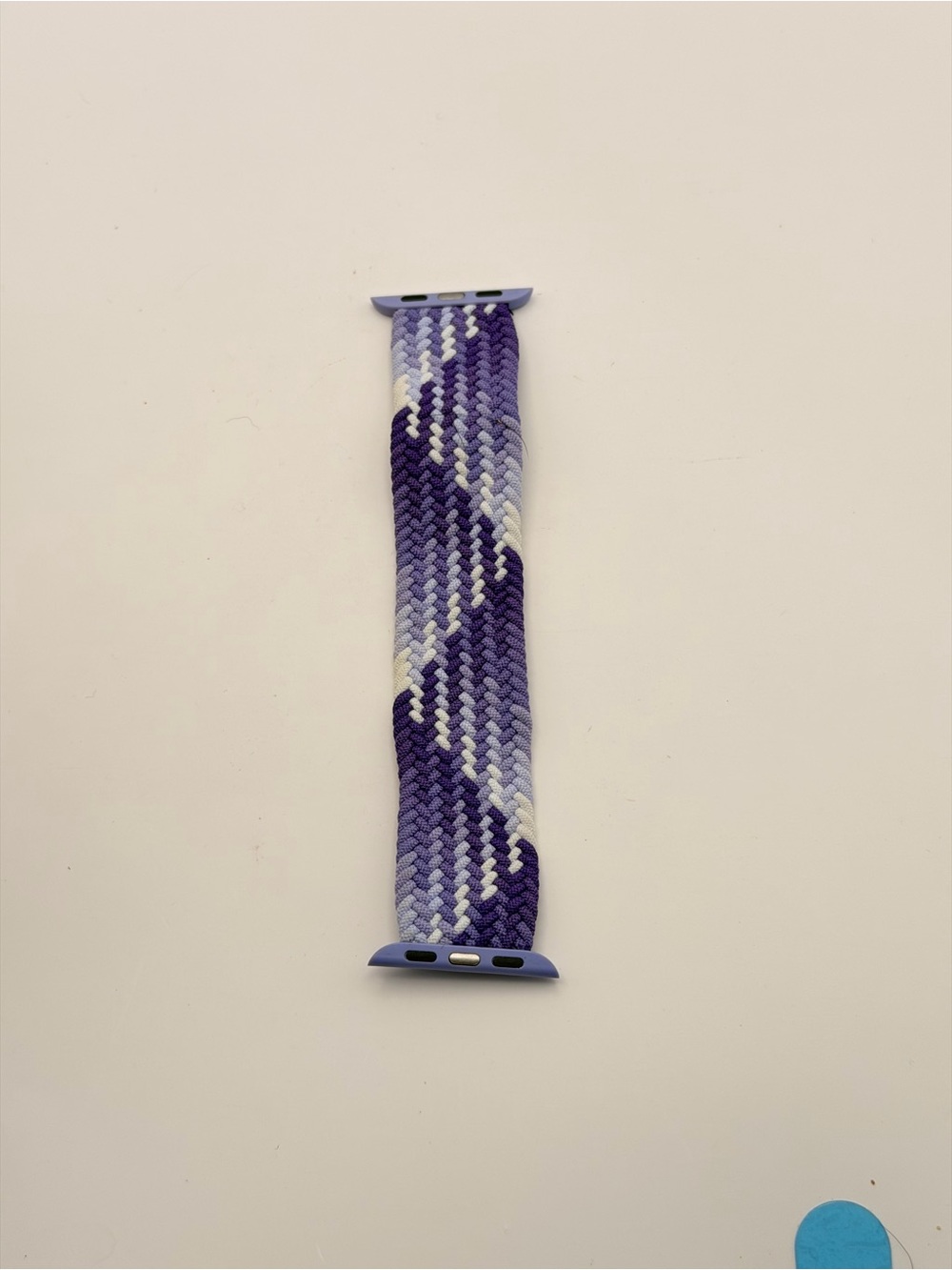 Apple Watch Band, Cotton Braided, Purple/white, New, 42/44/46/49mm
